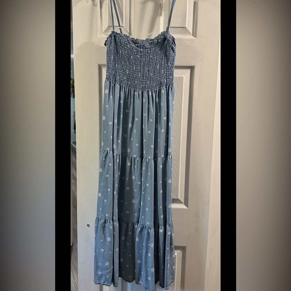 Blue Floral Women's Dress